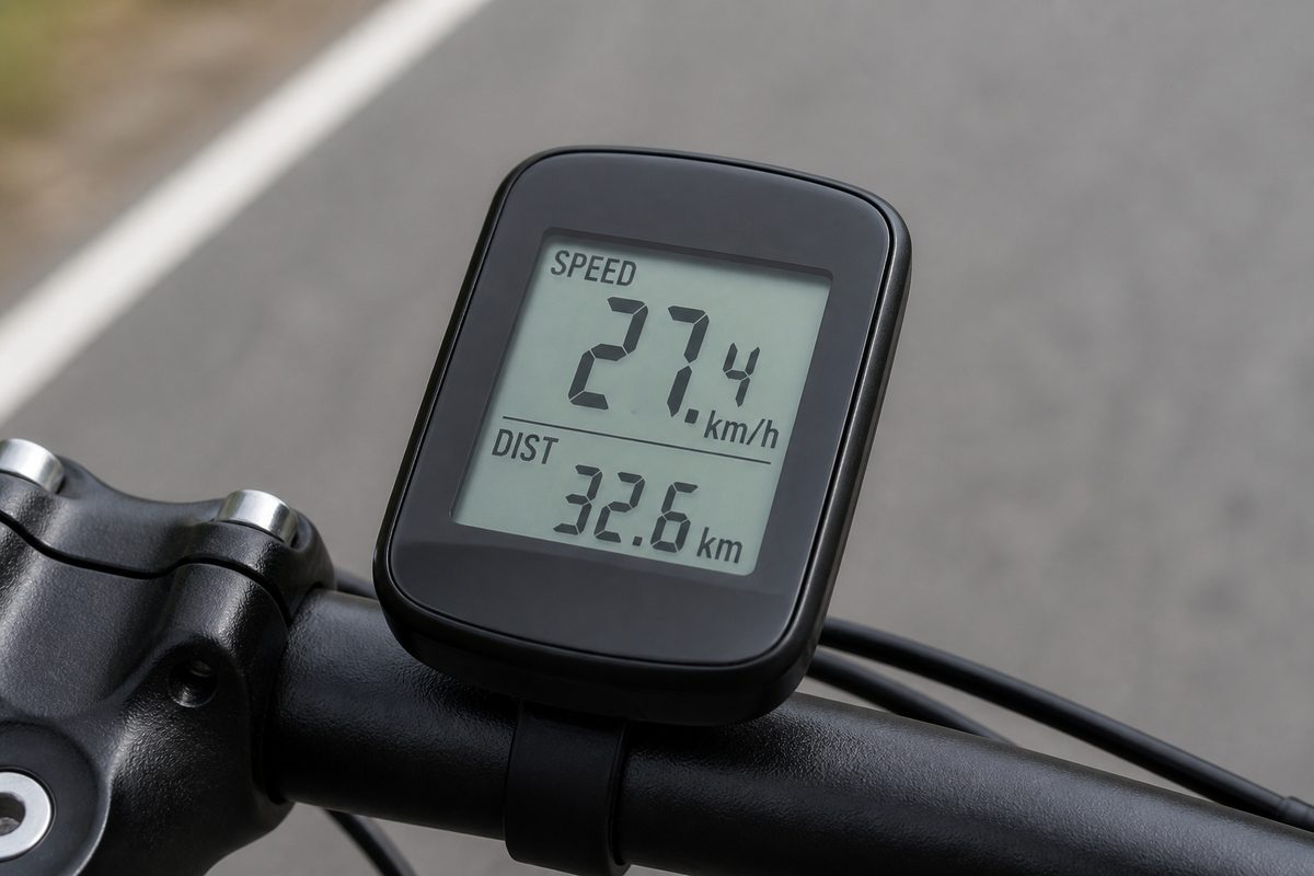 Compteur GPS Bryton Rider 15 NEO monté sur guidon vélo