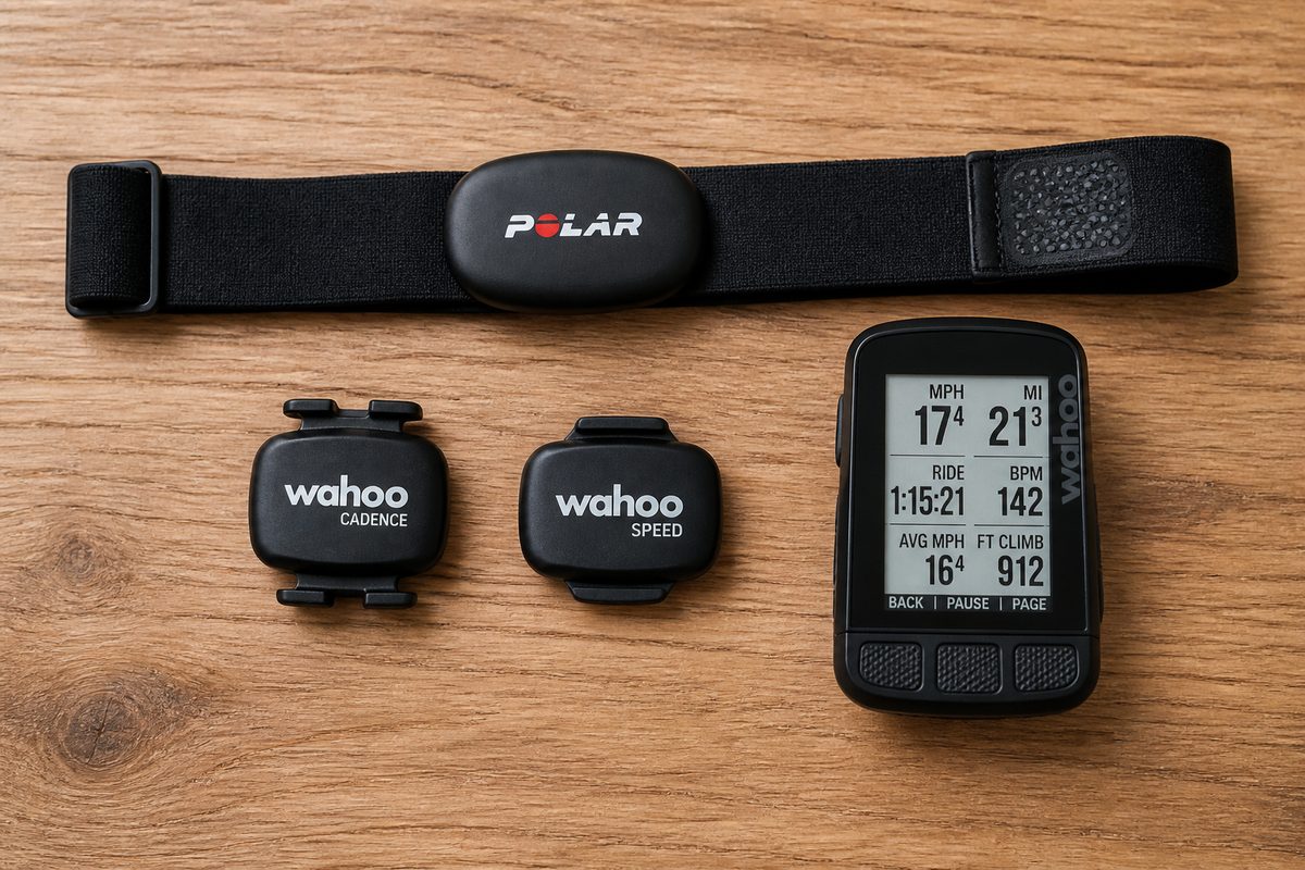 Capteurs ANT+ pour vélo : cardiofréquencemètre, cadence et GPS