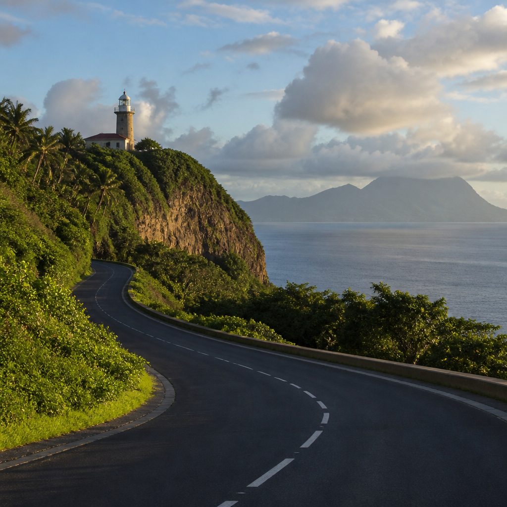 Vieux-Fort Guadeloupe : phare et pointe sud Basse-Terre