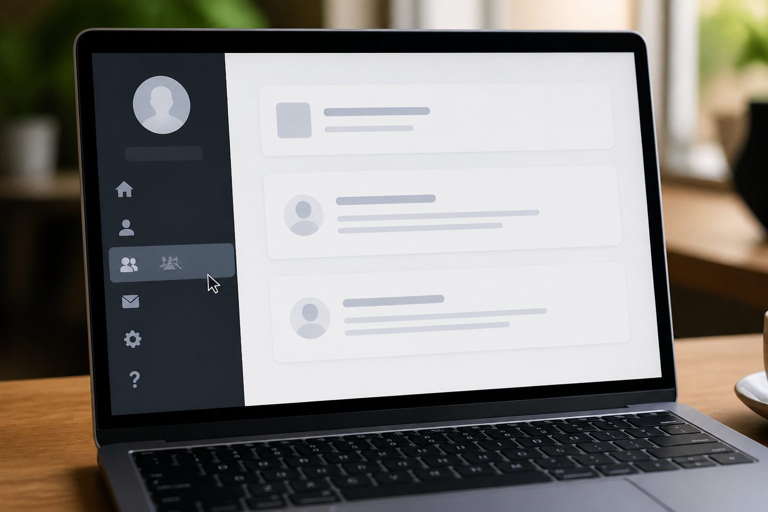Menu profil MyWhoosh avec l'onglet Connections sélectionné dans la barre latérale