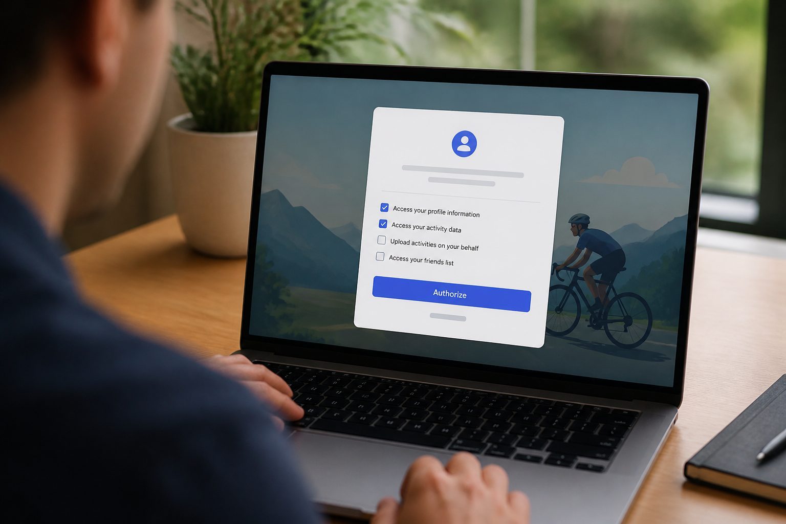 Boîte de dialogue d'autorisation OAuth pour connecter MyWhoosh à Strava