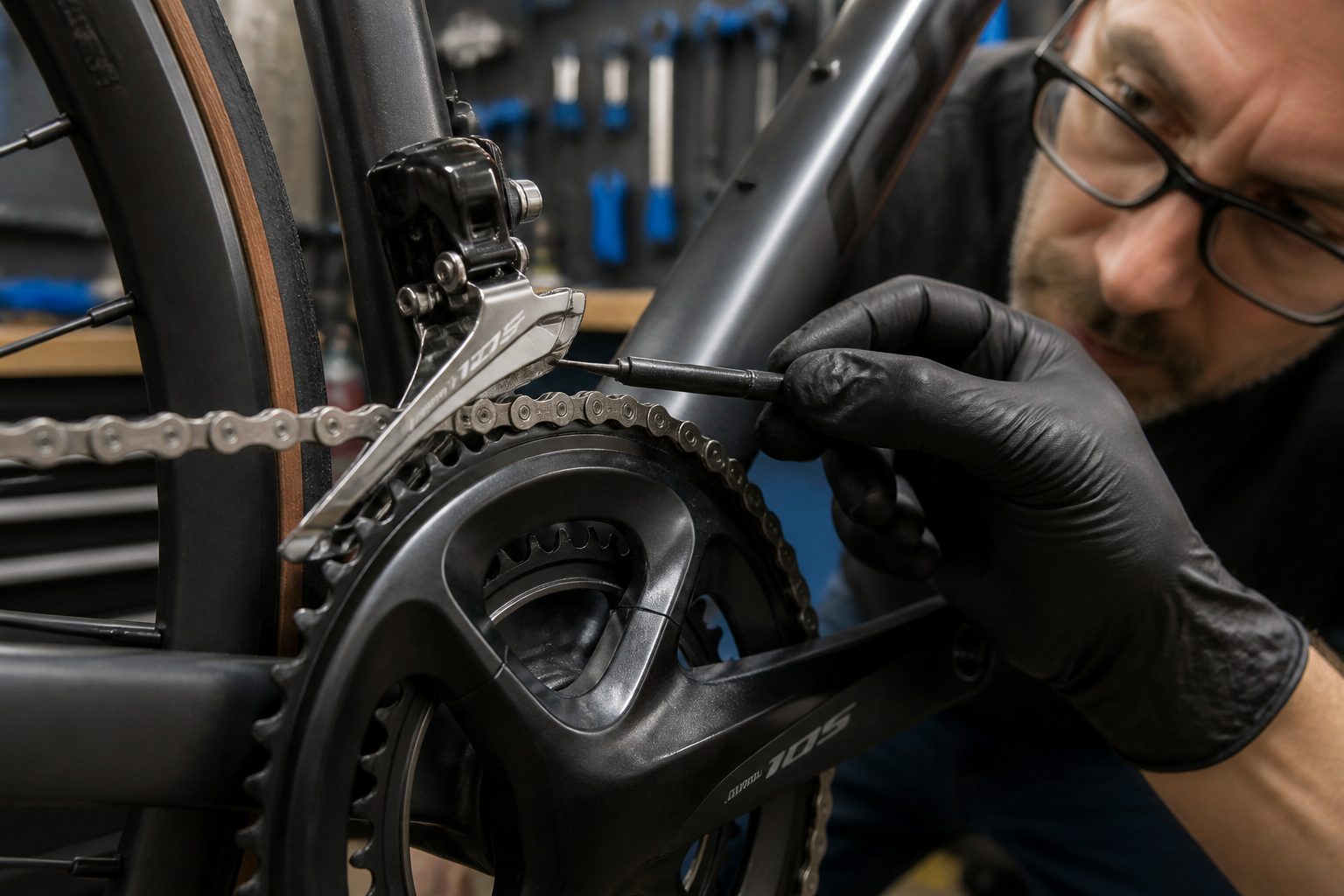 diagnostic problèmes dérailleur avant vélo friction chaîne