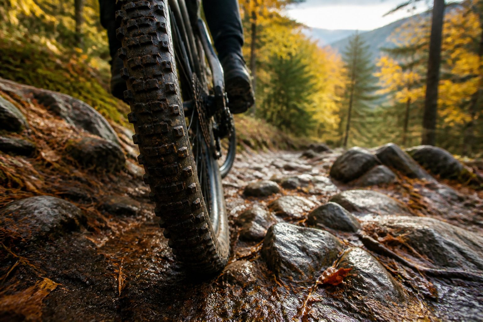 Pression pneu VTT en bar et en psi sur sentier