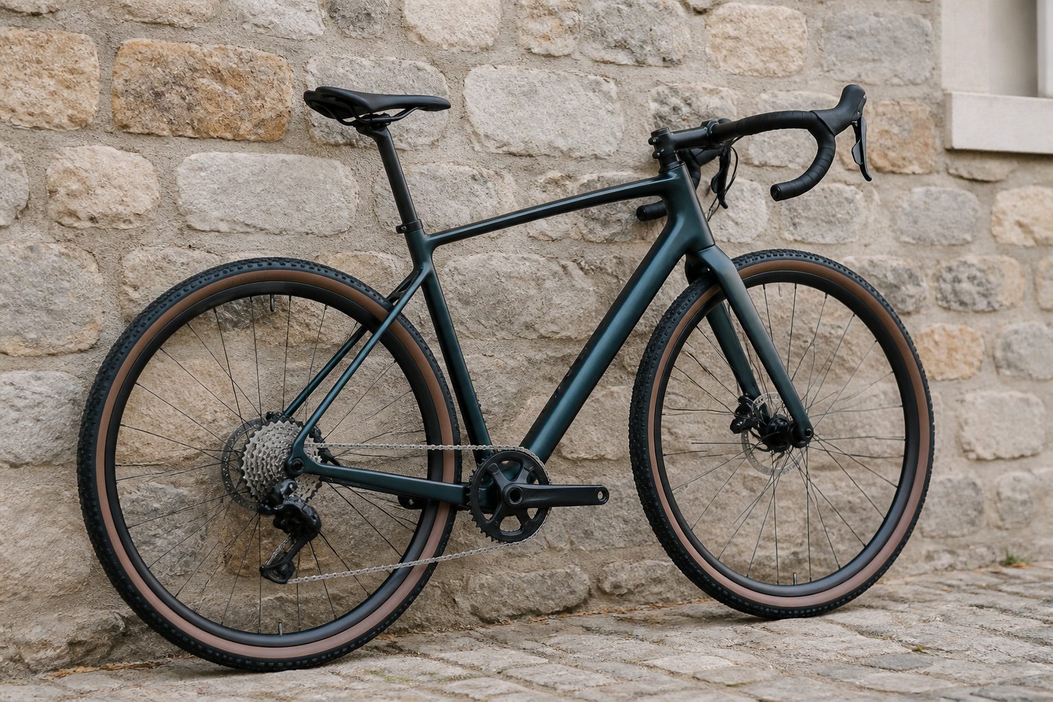 Vélo gravel à 1500 euros : alu, fourche carbone, freins hydrauliques