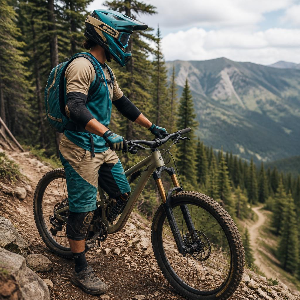équipement rider vtt enduro casque intégral protections