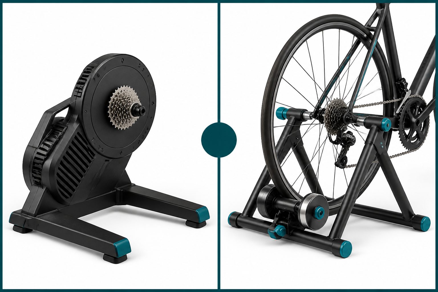comparaison home trainer direct drive et résistance à roue