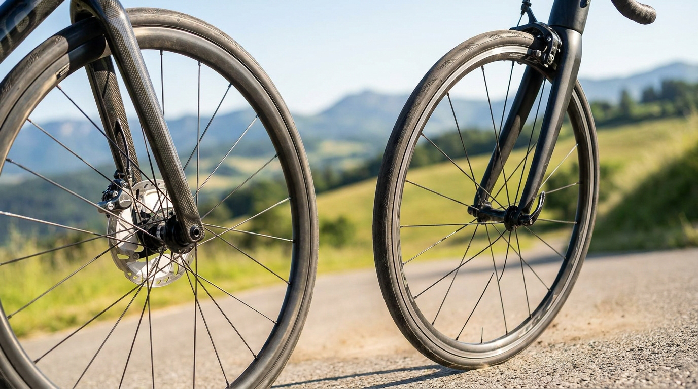 Freins vélo route : le duel entre disques et patins